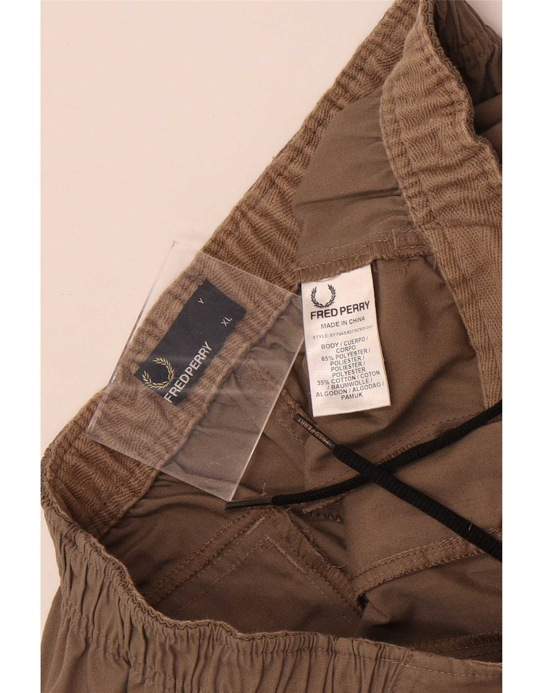 Fred Perry Boys Cargo σορτς 15-16 ετών XL W30 καφέ πολυεστέρας