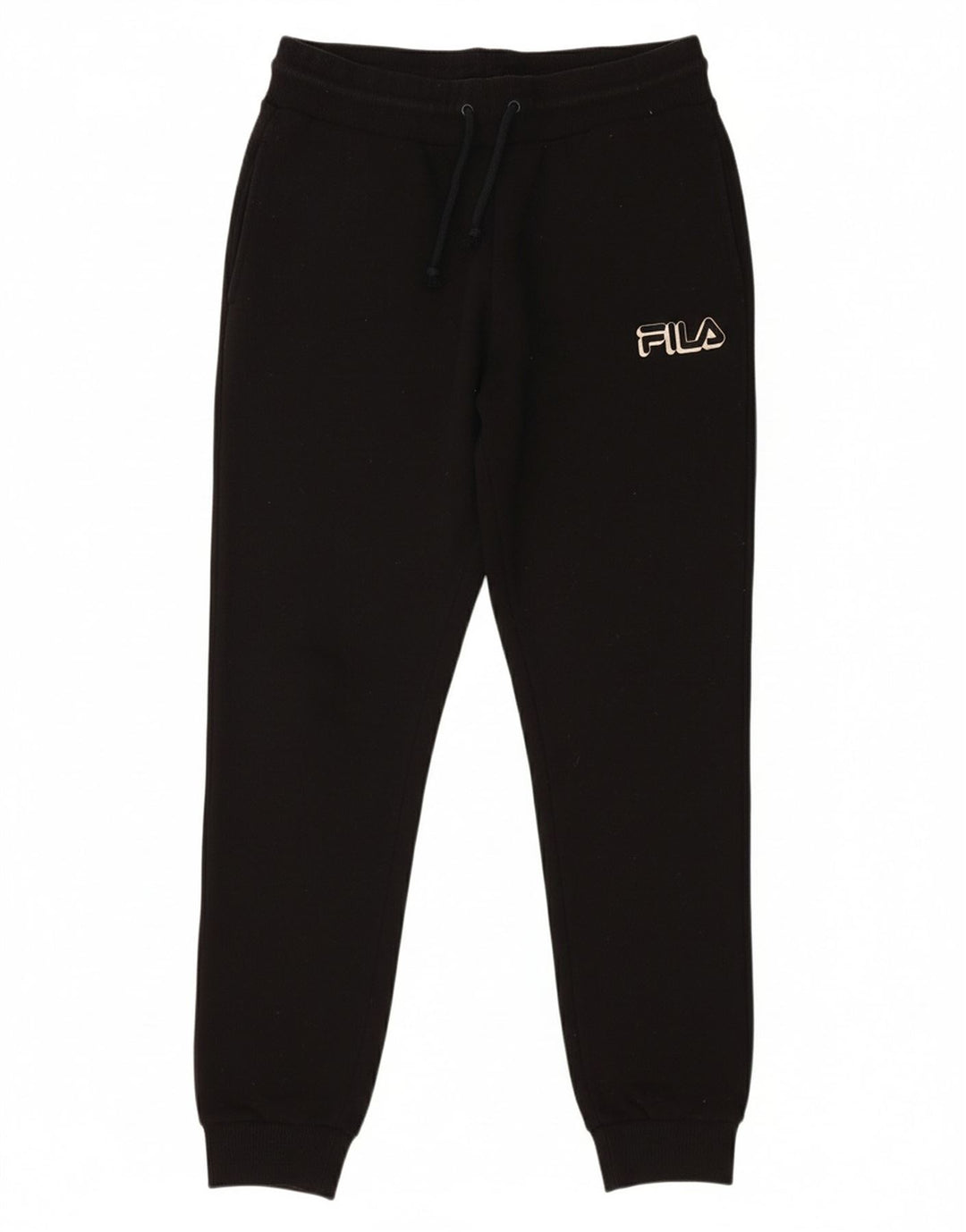 FILA Womens Graphic Tracksuit Trousers Joggers UK 14 Medium Black