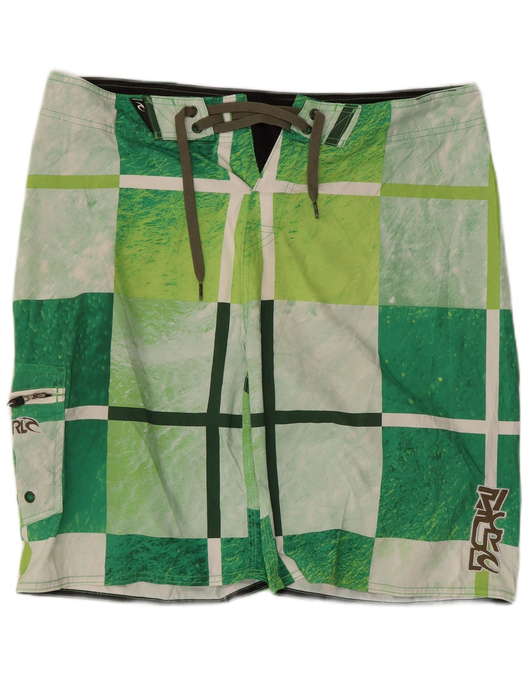 Ανδρικό γραφικό σορτς κολύμβησης Rip Curl Μεγάλο πράσινο τσεκ πολυεστέρα