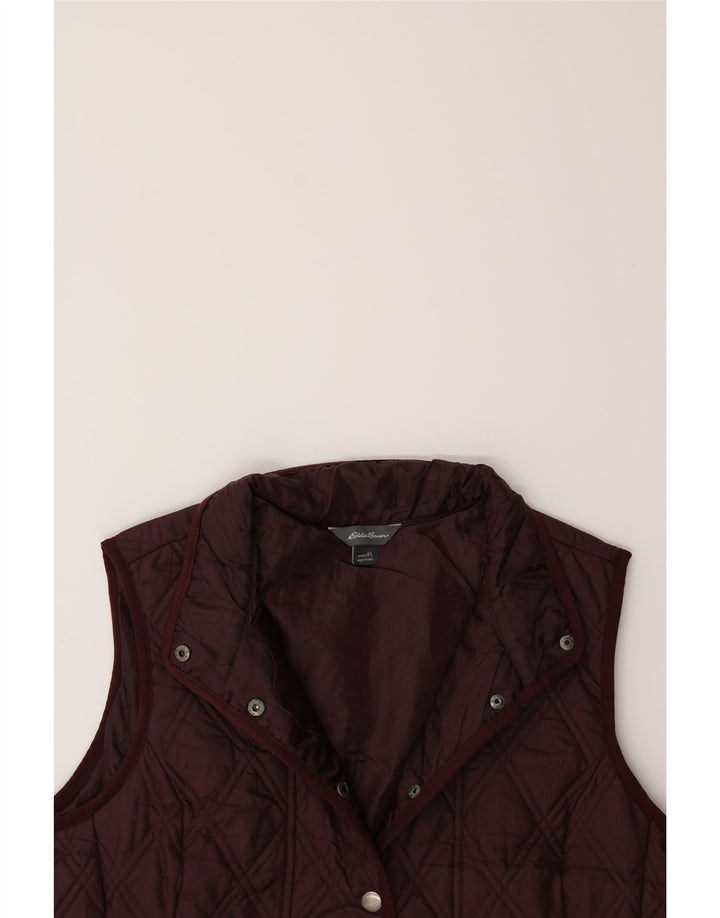 EDDIE BAUER Womens Quilted Gilet UK 16 Large Brown Polyester Vintage Eddie Bauer and Second-Hand Eddie Bauer from Messina Hembry 