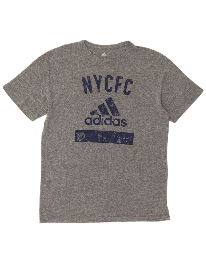 Adidas Ανδρικό γραφικό T-shirt New York City Top Large Grey Polyester