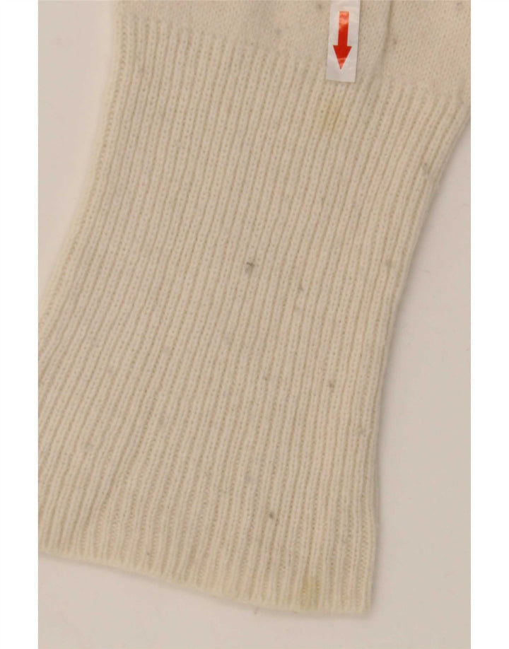 Zara Γυναικείο πουλόβερ με ζακέτα UK 10 Small White Wool