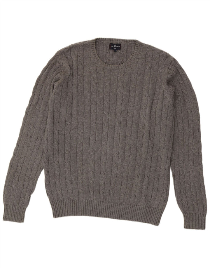 Ανδρικό πουλόβερ Marks & Spencer Blue Harbour Crew Neck Jumper Large Grey