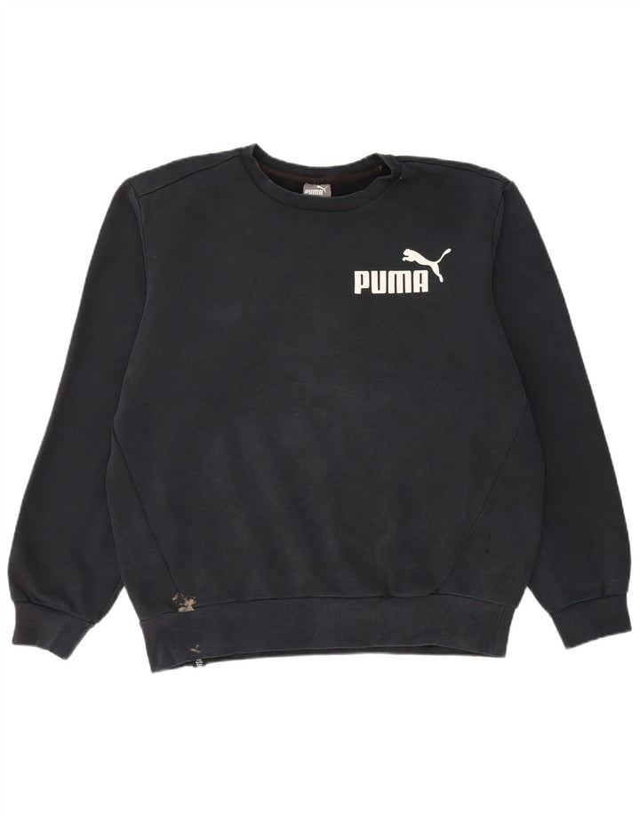 Ανδρικό γραφικό φούτερ Puma Jumper Μεσαίο μαύρο βαμβακερό