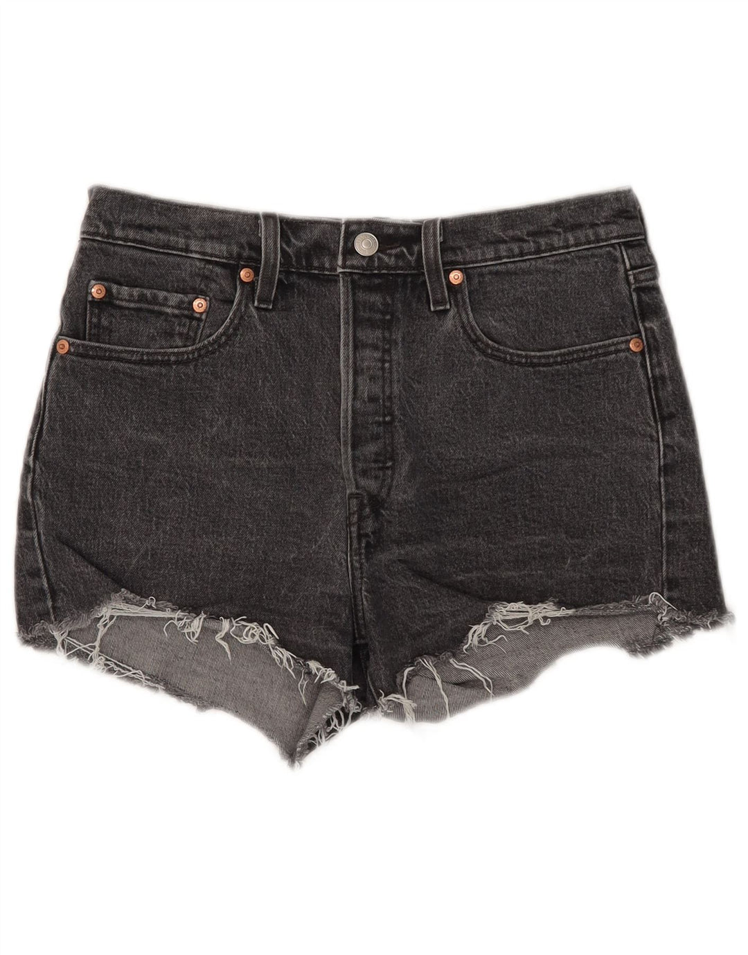 Γυναικείο σορτς Levi's 501 τζιν W28 μεσαίο μαύρο βαμβακερό