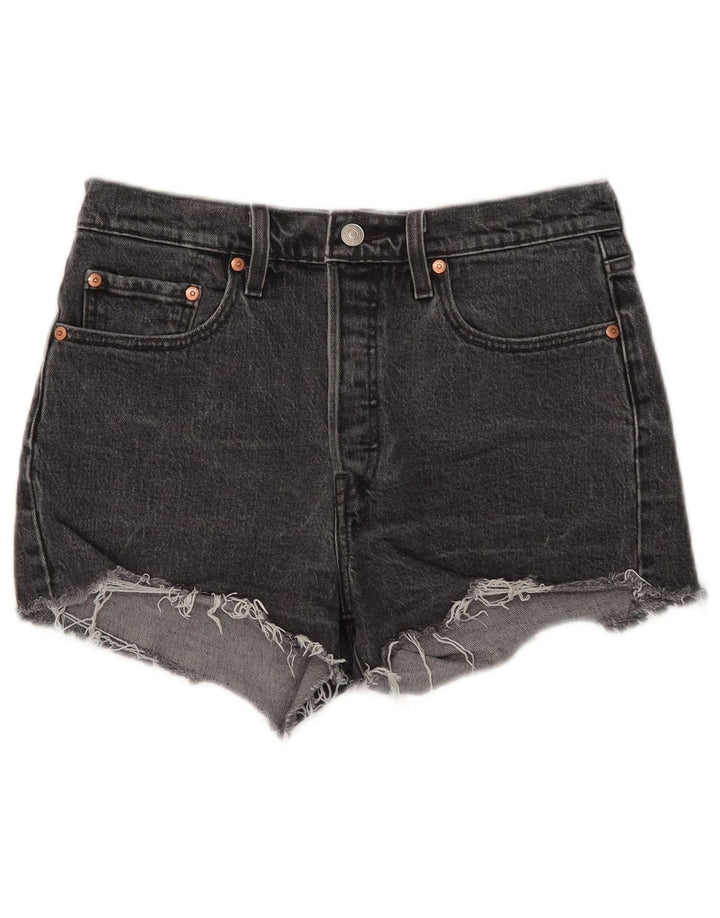 Γυναικείο σορτς Levi's 501 τζιν W28 μεσαίο μαύρο βαμβακερό