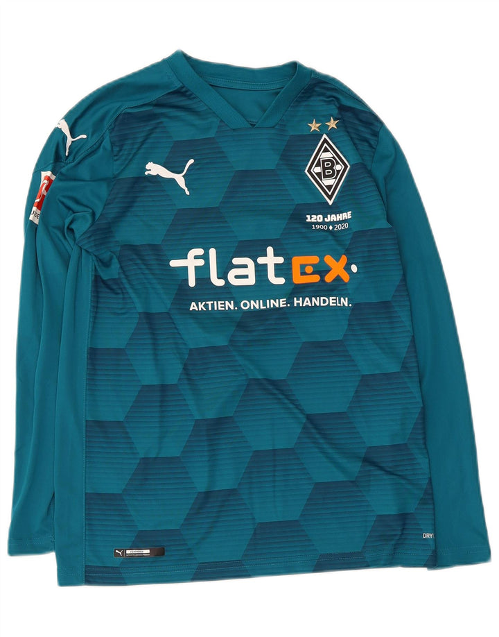 Puma Boys BVB Dortmund Graphic Top Μακρύ μανίκι 13-14 ετών Μπλε γεωμετρικό