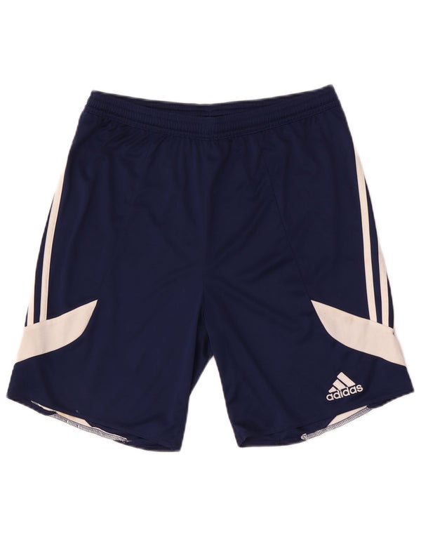 Αθλητικά σορτς Adidas Boys Climalite 15-16 ετών 2XL Navy Blue Colorblock