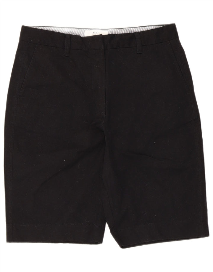Marks & Spencer Γυναικείο σορτς Chino UK 12 Medium W30 μαύρο βαμβακερό