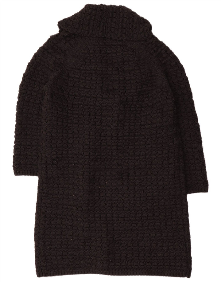 Zara Γυναικείο πουλόβερ ανοιχτό Longline ανοιχτό UK 14 Medium Black