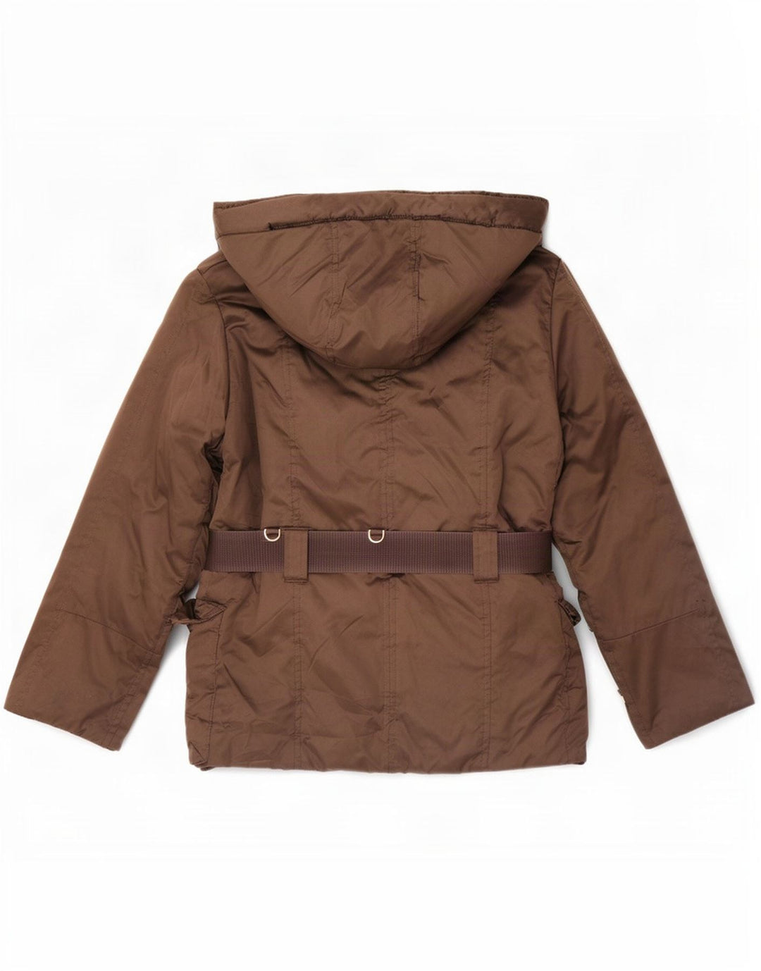 Zara Γυναικείο μπουφάν με κουκούλα UK 10 Small Brown Πολυεστέρας