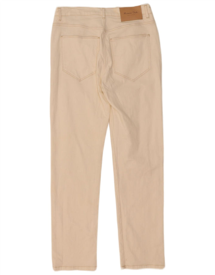 Massimo Dutti Γυναικείο ίσιο τζιν EU 40 Medium W30 L29 Off White Βαμβακερό