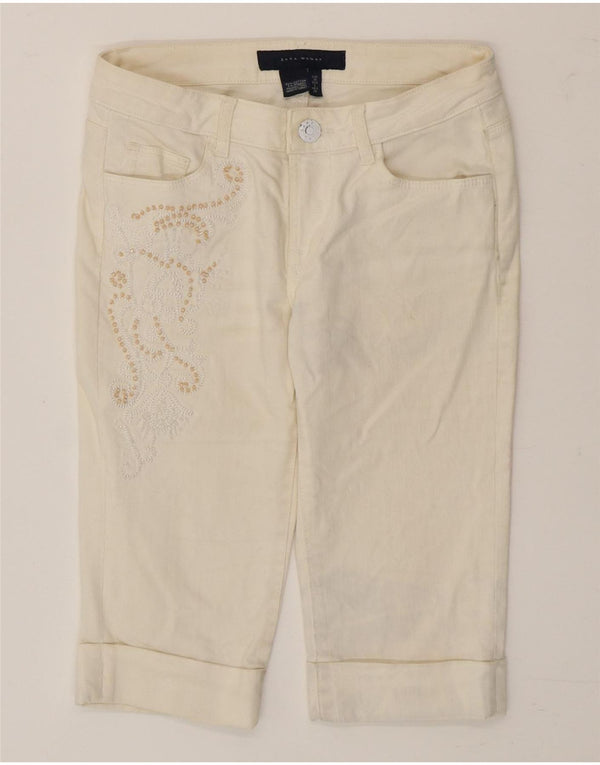 Zara Γυναικείο Casual Σορτς EU 36 XS W26 White Paisley Βαμβακερό