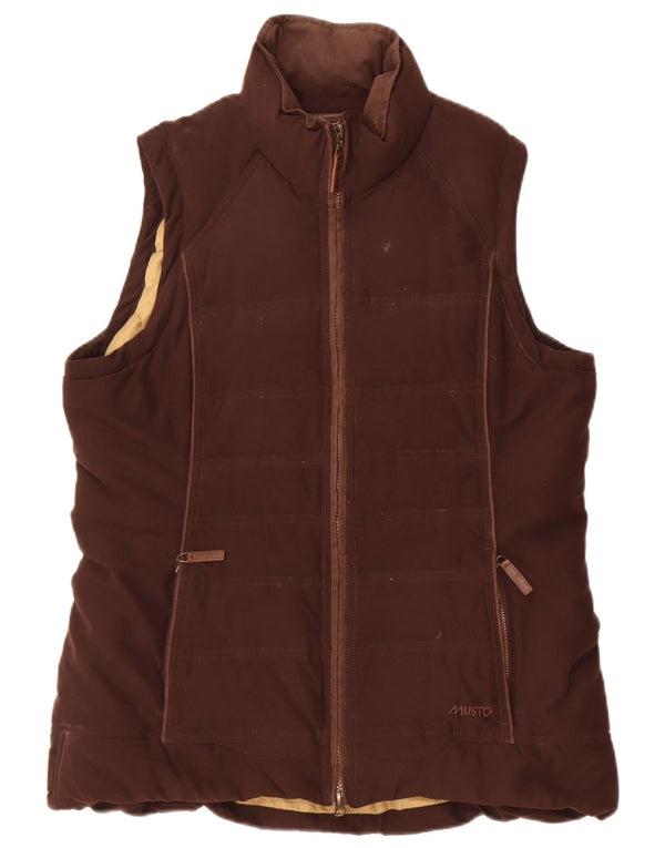 Musto γυναικείο padded Gilet UK 16 Large καφέ πολυεστέρας