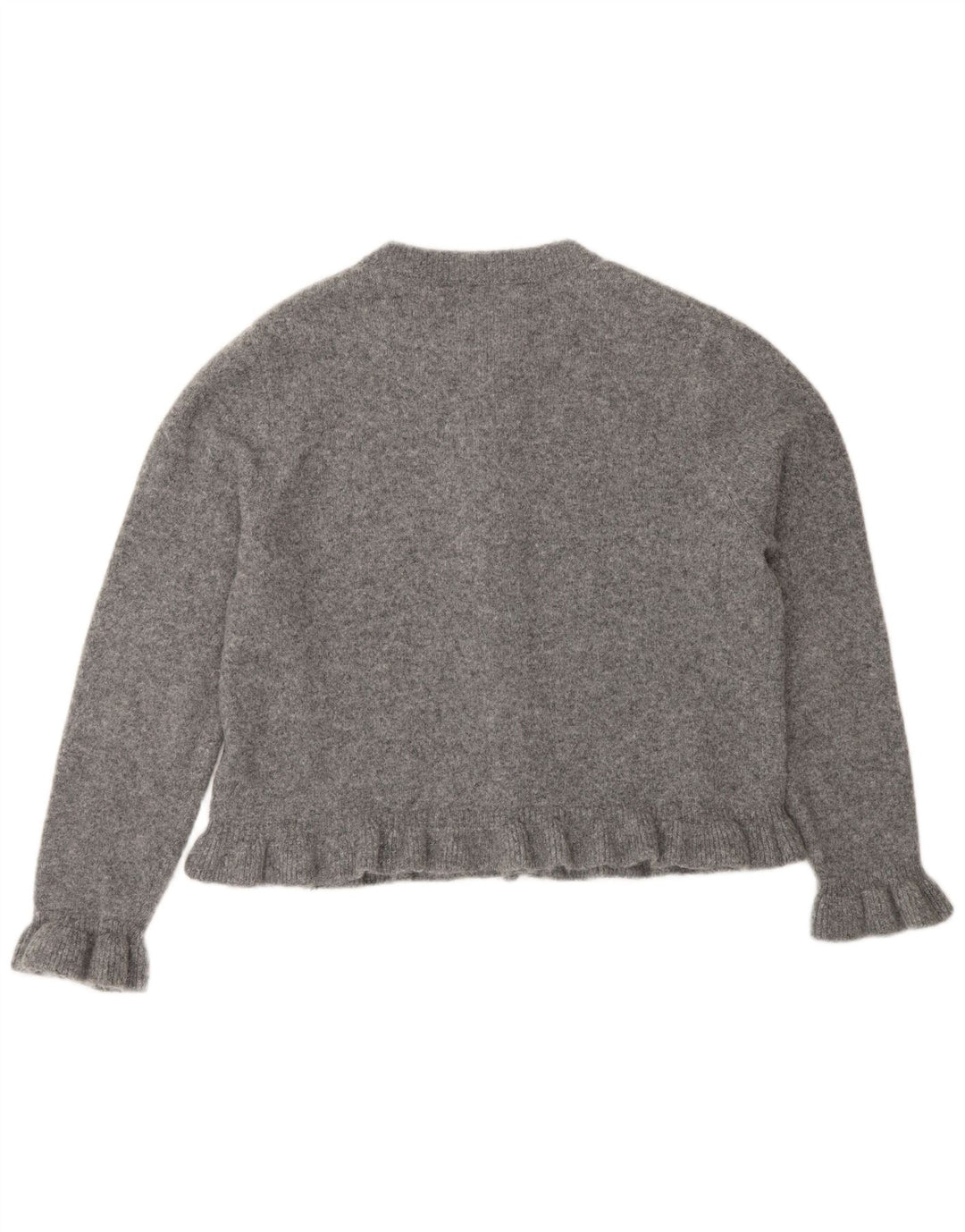 Zara Γυναικεία Ζακέτα UK 16 Large Grey Polyester