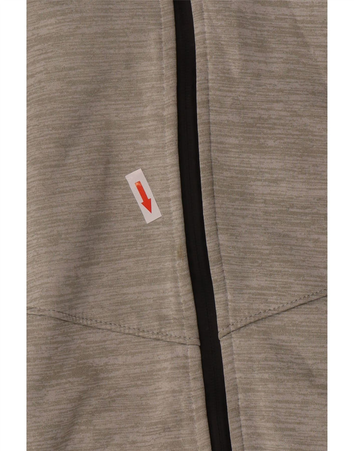 Superdry γυναικείο πουλόβερ με φερμουάρ UK 12 μεσαίο γκρι ρίγες πολυεστέρας