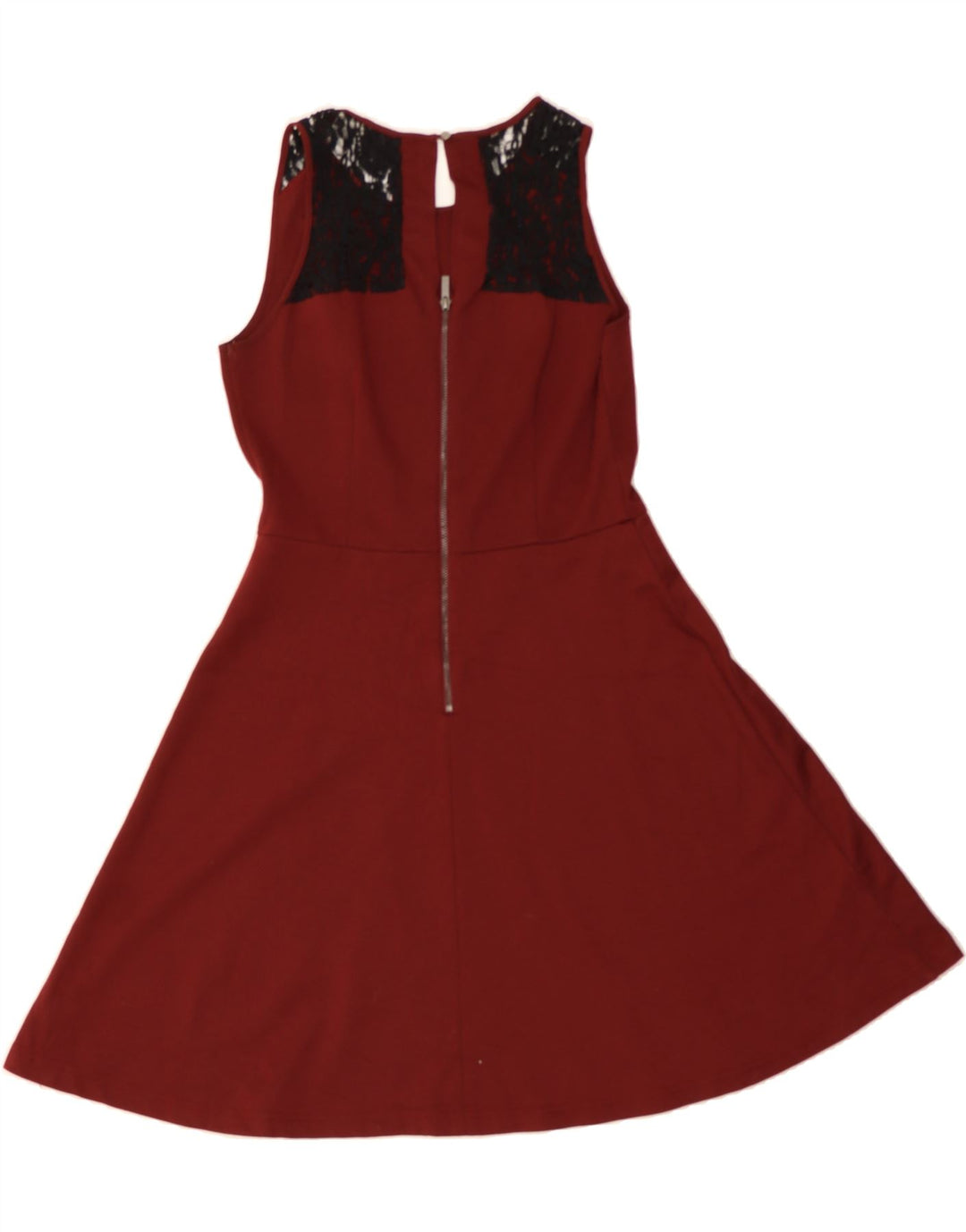 MOSSIMO Womens Sleeveless A-Line Dress UK 10 Small Burgundy Polyester Vintage Mossimo and Second-Hand Mossimo from Messina Hembry 