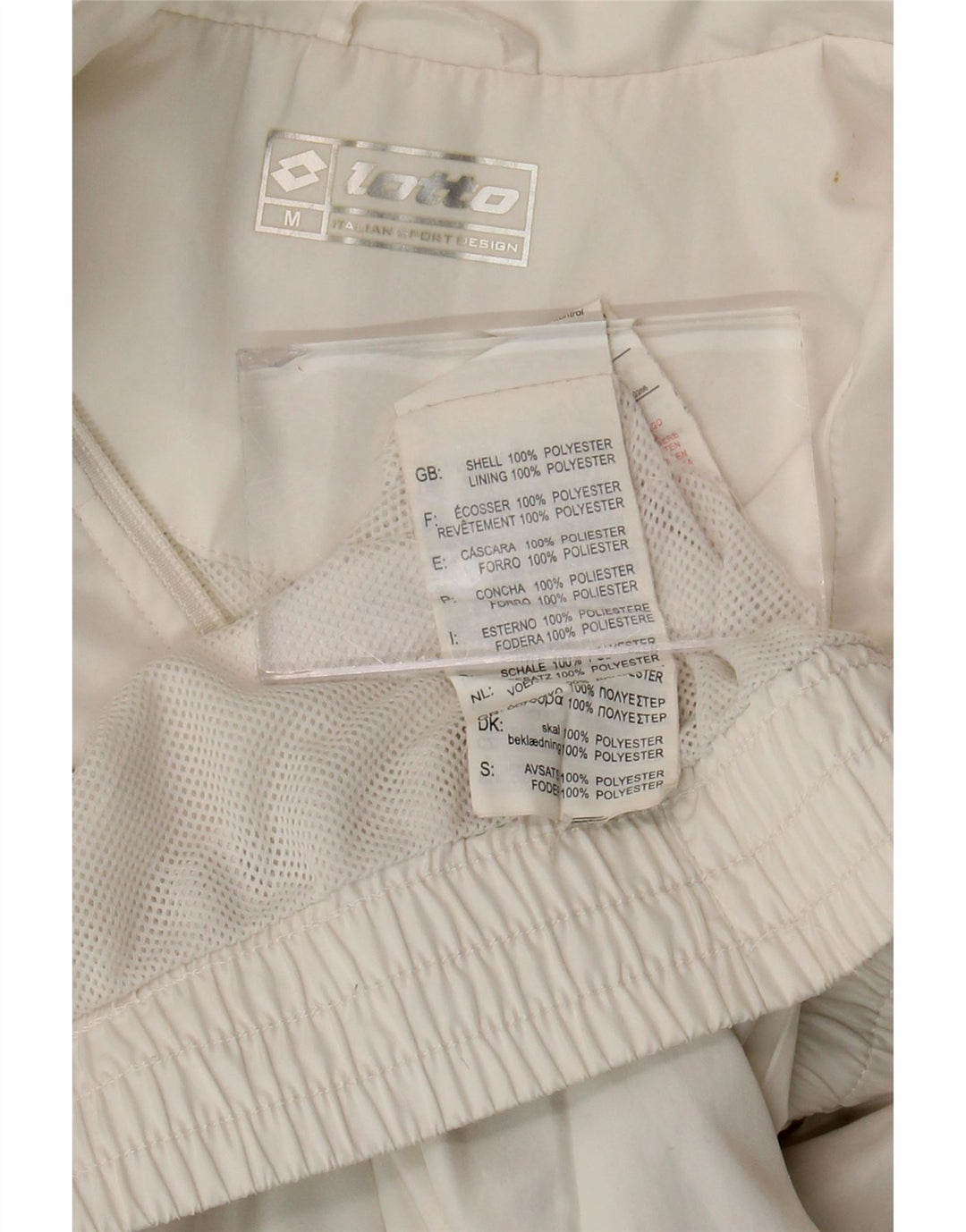 Ανδρική αθλητική φόρμα Lotto Top Jacket μεσαίο λευκό πολυεστέρας