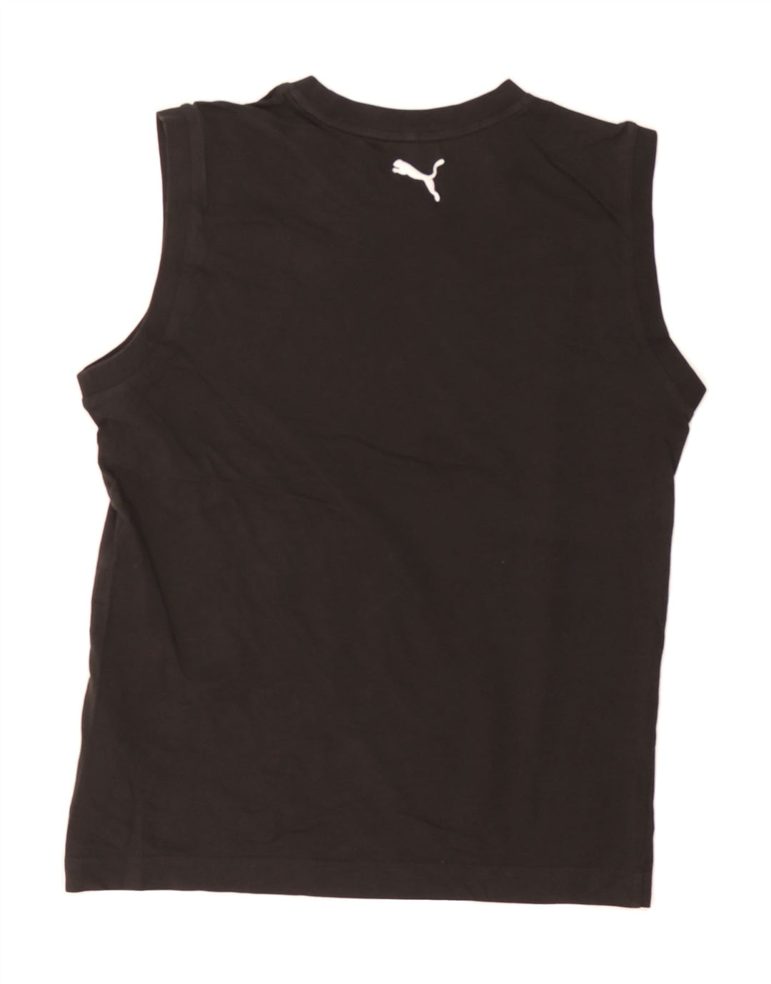 PUMA Womens Graphic Vest Top UK 14 Medium Black Cotton Vintage Puma and Second-Hand Puma from Messina Hembry 