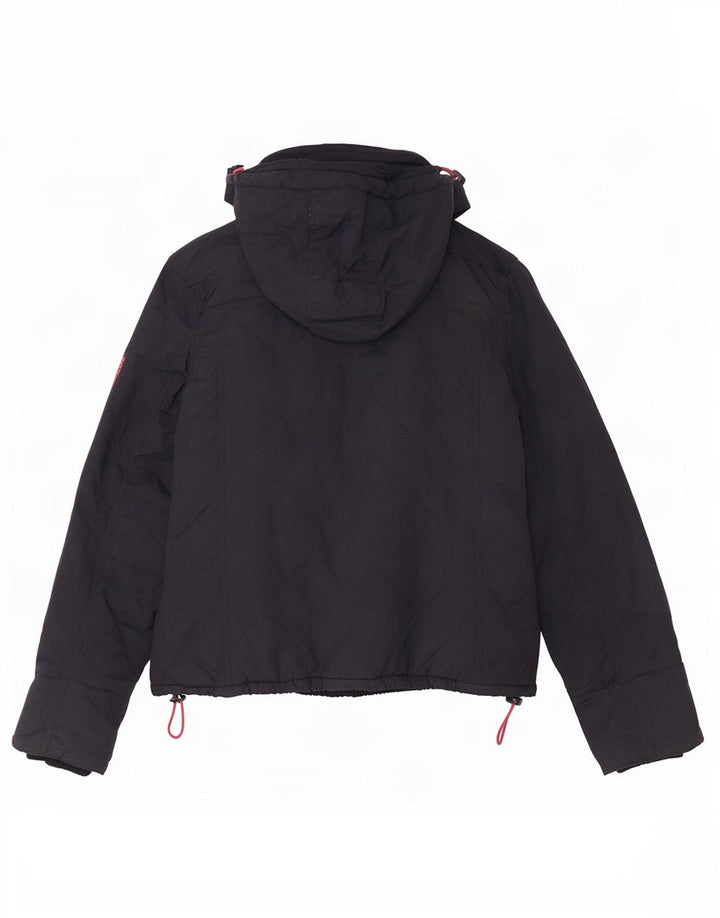 Superdry γυναικείο καπιτονέ μπουφάν με κουκούλα UK 14 Μεγάλο Navy Blue