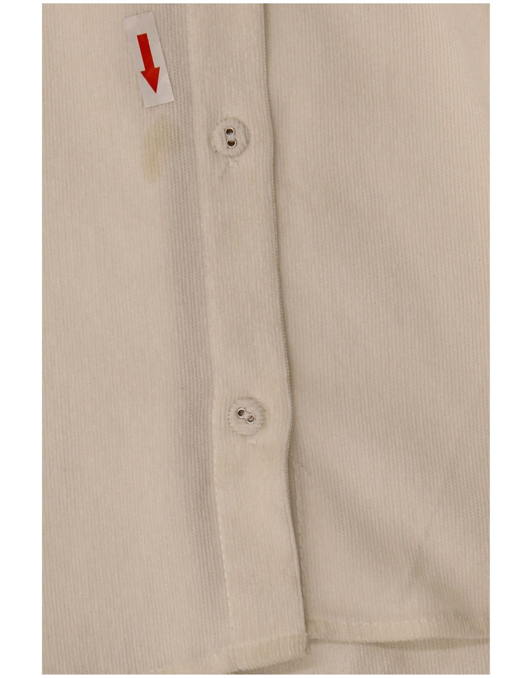Zara Γυναικείο υπερμεγέθη κοτλέ πουκάμισο UK 10 Small White Polyester