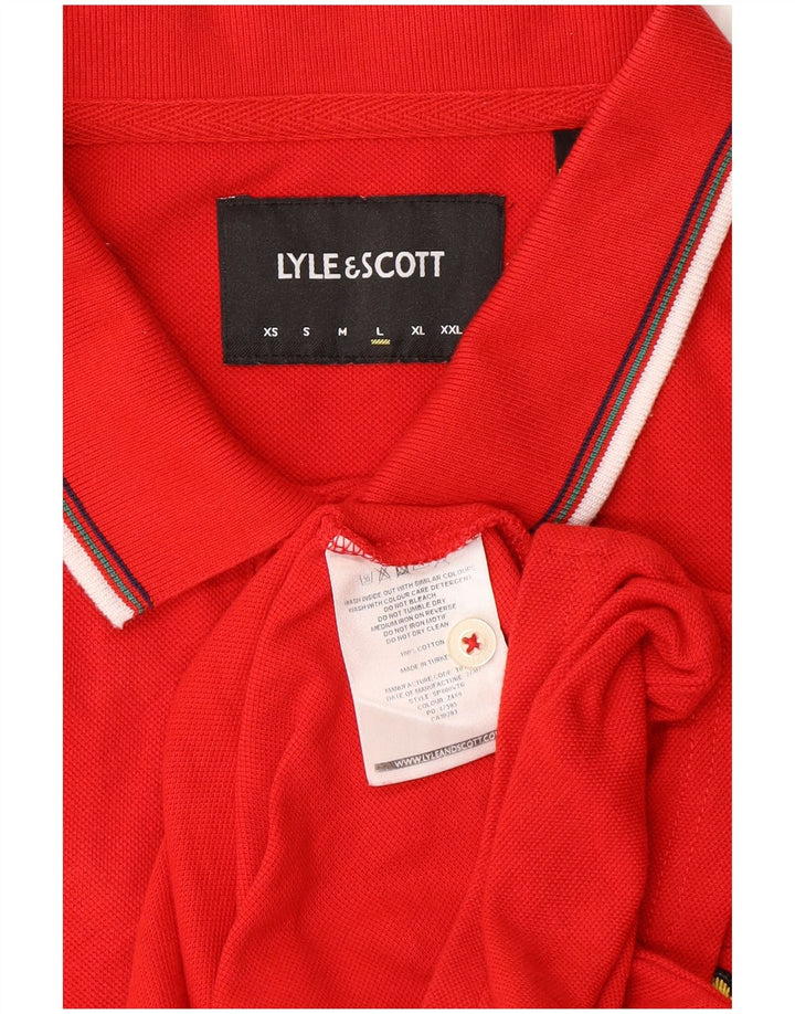 Ανδρικό πουκάμισο πόλο Lyle & Scott, μεγάλο κόκκινο βαμβακερό