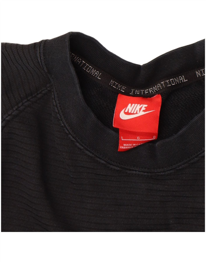 Ανδρικό φούτερ NIKE Jumper Μεγάλο μαύρο ριγέ βαμβακερό