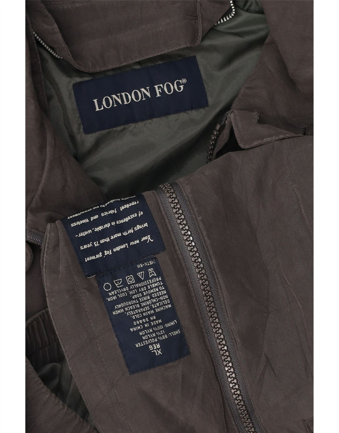 Ανδρικό μπουφάν LONDON FOG Bomber UK 42 XL Grey Polyester