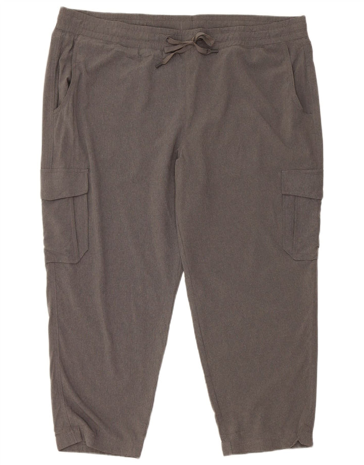 Eddie Bauer Γυναικεία φόρμα φόρμας Capri Cargo Παντελόνι UK 18 XL Grey Polyester