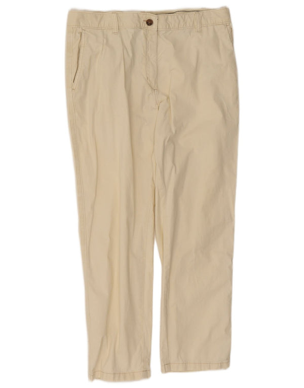 Marks & Spencer Γυναικείο Cropped Παντελόνι UK 14 Large W32 L25 Off White