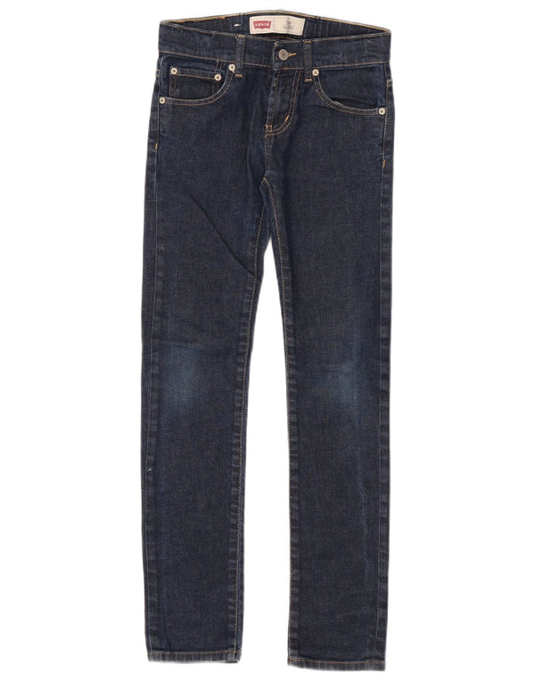 Levi's Girls 510 Skinny Jeans 9-10 ετών W23 L27 Navy Blue Cotton