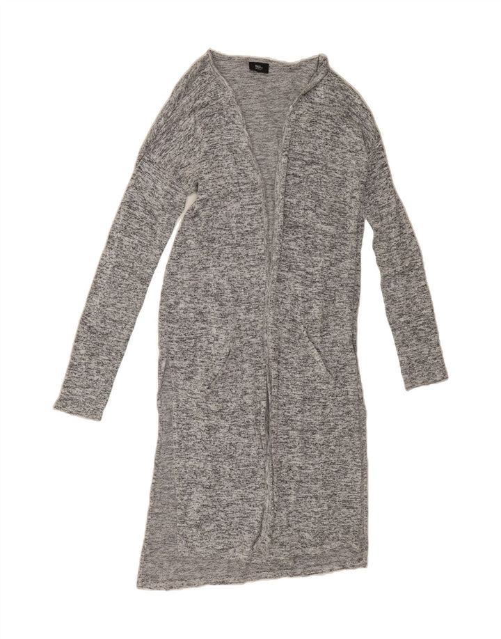 MOSSIMO Womens Longline Open Cardigan Sweater UK 14 Medium Grey Flecked Vintage Mossimo and Second-Hand Mossimo from Messina Hembry 