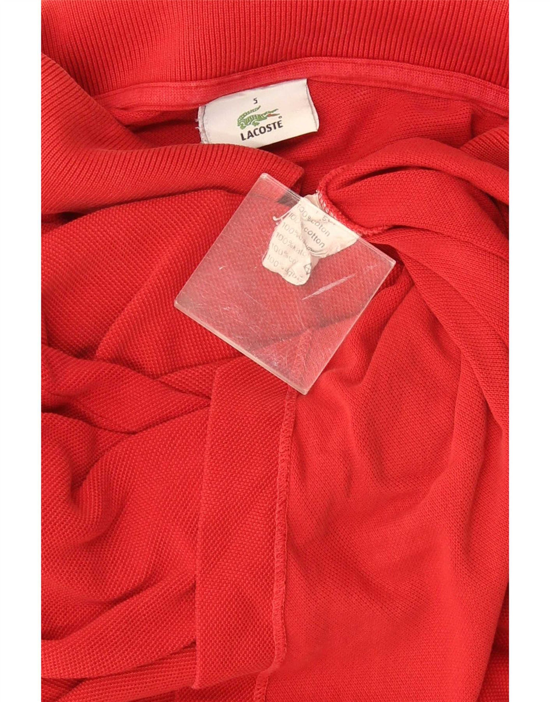 Ανδρικό πουκάμισο πόλο Lacoste, μέγεθος 5, μεγάλο κόκκινο βαμβακερό Classic