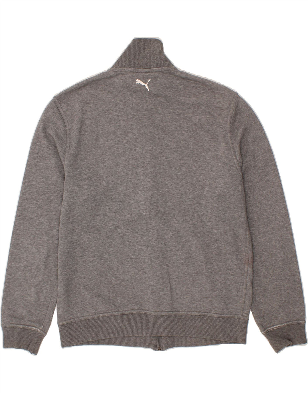 PUMA Mens Graphic Tracksuit Top Jacket Small Grey Cotton Vintage Puma and Second-Hand Puma from Messina Hembry 