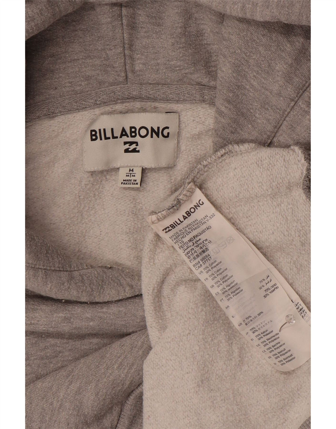 Ανδρικό κουκούλα Billabong, μεσαίο γκρι βαμβακερό