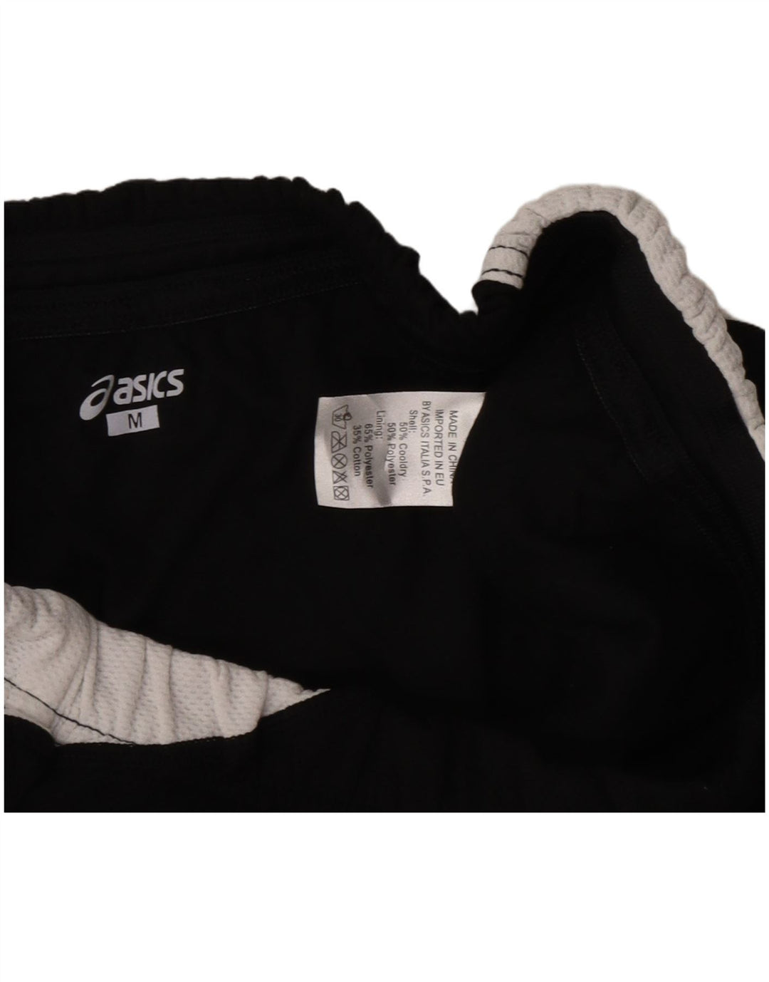 Γυναικείο γραφικό αθλητικό σορτς Asics UK 12 μεσαίου μαύρου χρώματος πολυεστέρας