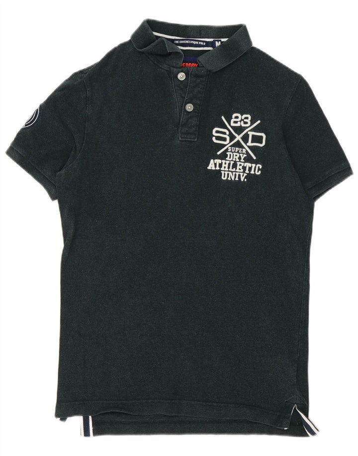 Ανδρικό γραφικό πόλο μπλουζάκι Superdry Βαμβακερό μεσαίο πράσινο