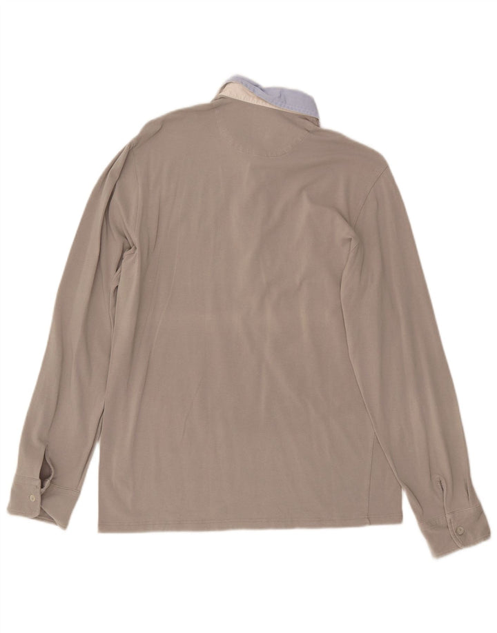 FRED PERRY Ανδρικό μακρυμάνικο μπλουζάκι πόλο μεγάλο γκρι βαμβακερό