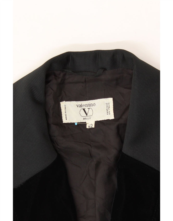 VALENTINO Γυναικείο Crop Διπλό Μπουφάν Μπλέιζερ IT 42 Μεσαίο Μαύρο