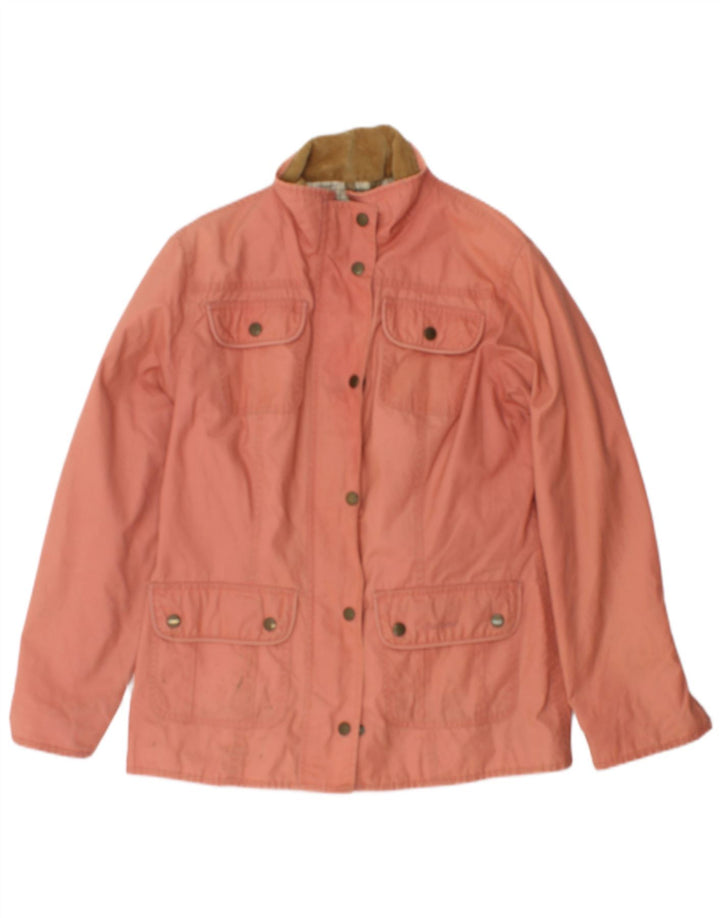 Barbour Γυναικείο κερωμένο βαμβακερό μπουφάν UK 12 Medium Pink