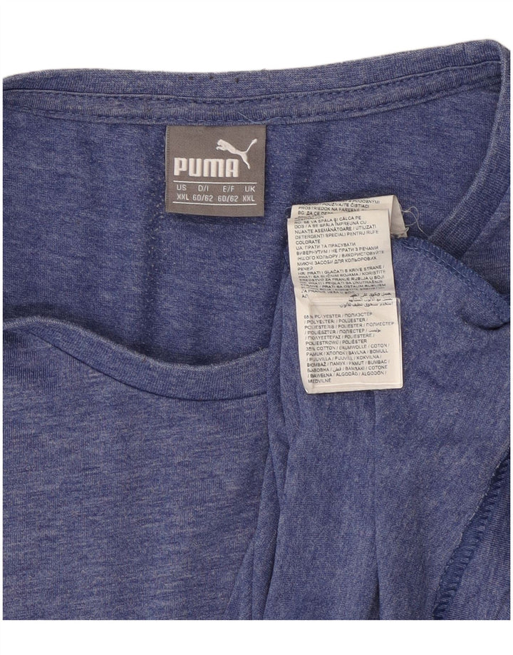 Ανδρικό γραφικό μπλουζάκι Puma Top 2XL Blue Flecked Polyester