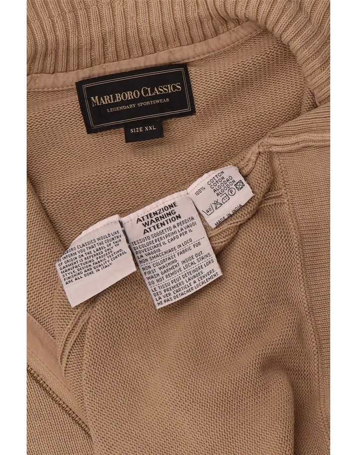 Ανδρικό πουλόβερ Marlboro Classics Cardigan 2XL Μπεζ βαμβακερό