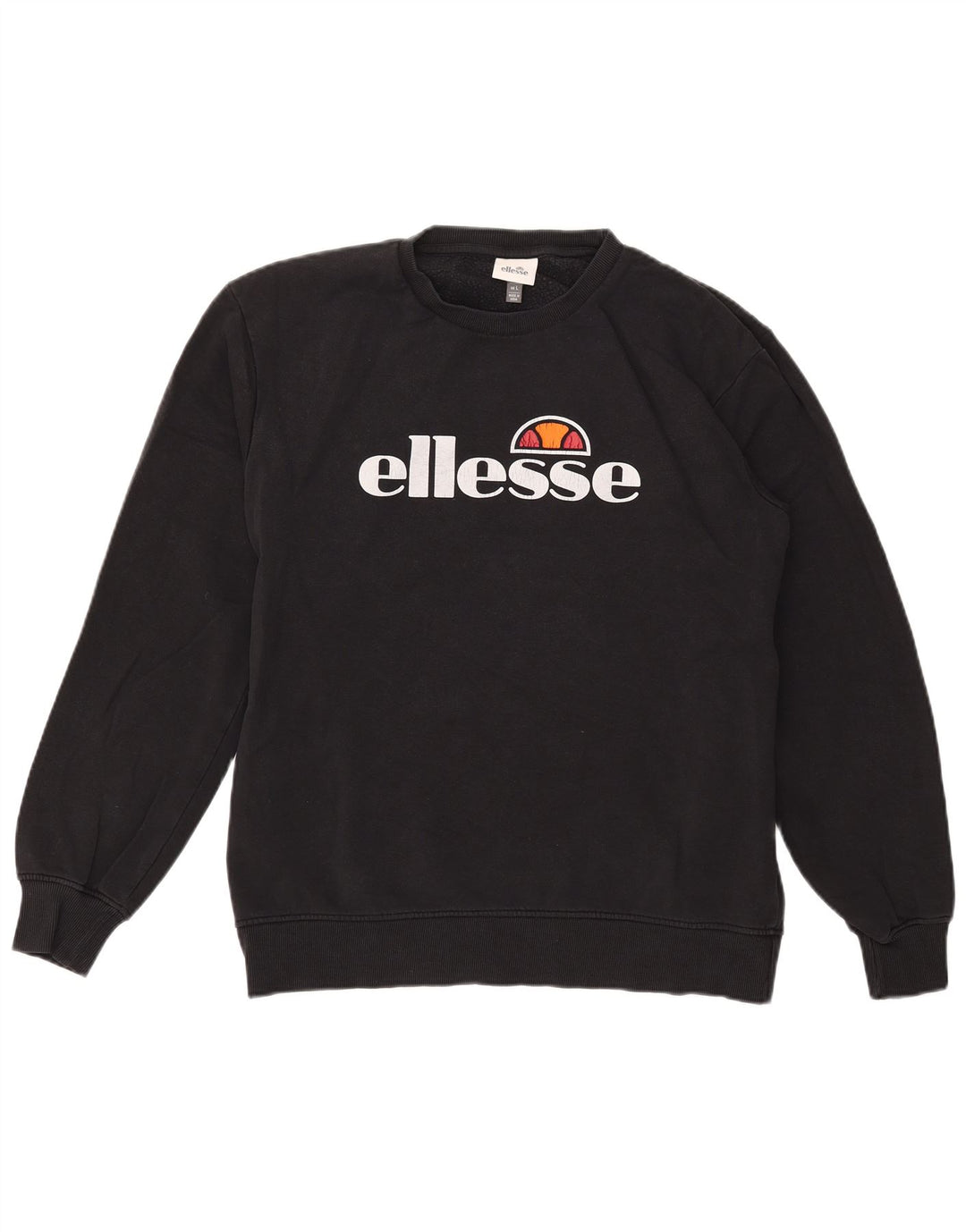Ανδρικό γραφικό φούτερ ELLESSE Jumper μεγάλο μαύρο βαμβακερό