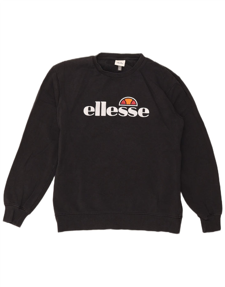 Ανδρικό γραφικό φούτερ ELLESSE Jumper μεγάλο μαύρο βαμβακερό