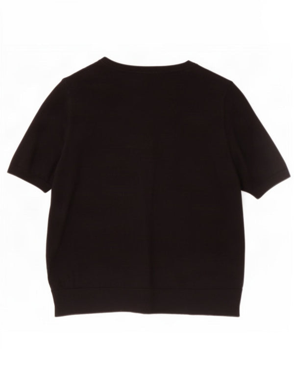 Marks & Spencer Γυναικείο T-Shirt Top UK 14 Large Black Viscose