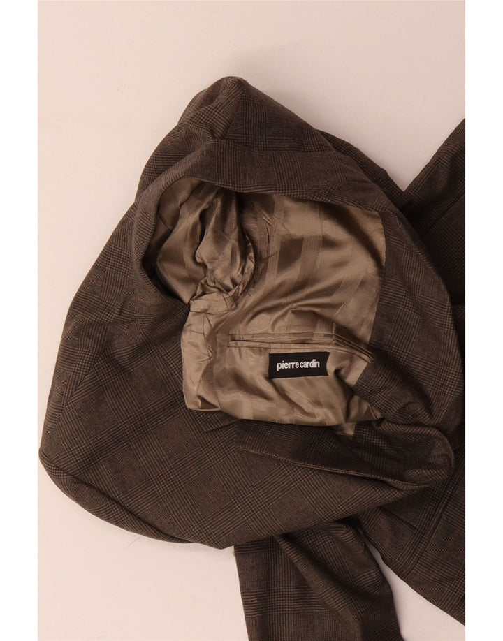 PIERRE CARDIN Ανδρικό σακάκι 3 κουμπιών UK 40 Large Grey Houndstooth