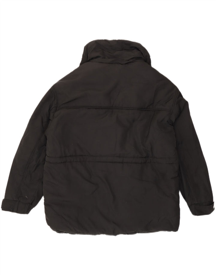 Zara Γυναικείο μπουφάν με επένδυση Sherpa UK 14 Μεσαίου Μαύρου Πολυεστέρα