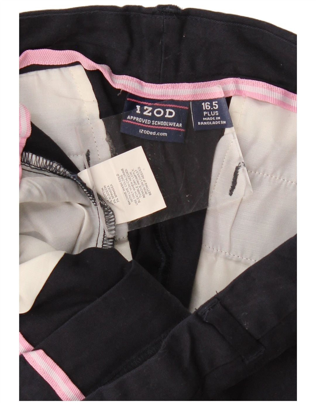 IZOD Boys Straight παντελόνι Chino 15-16 ετών W30 L29 Navy Blue Cotton