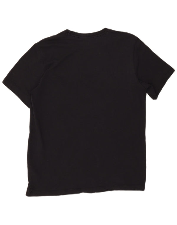 Ανδρικό T-Shirt Nike Dri Fit, μεσαίο μαύρο βαμβακερό
