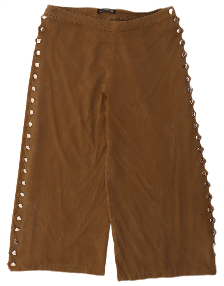 Zara Γυναικείο Παντελόνι Capri Large W32 L24 Khaki